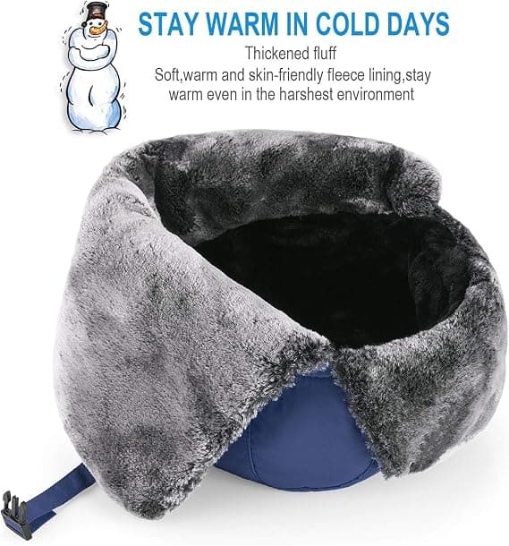 Vinterluer for kvinner og menn - Blå, Vinterlue Ushanka
