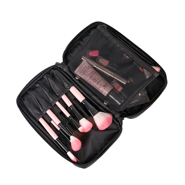 1 stk. Sort Makeupbørste Taske Rejse Kosmetik Organizer