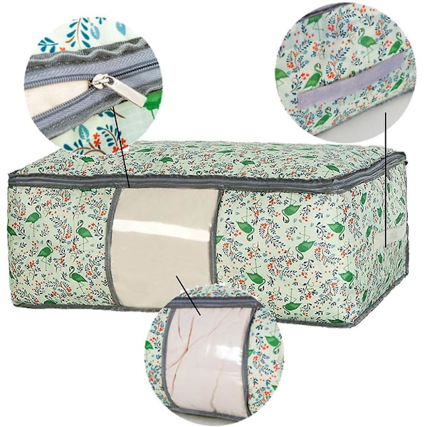 Täcke Organizer Väska Kläder Packning Väska Förvaring Väska M green