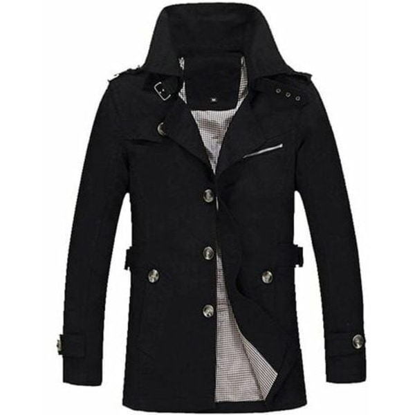 Ny herrefrakke Vinter Parka Varmjakke Klassisk Casual Frakke Trench Outwear Slank Lang Trench Buttons Frakker Jakke Slim Fi