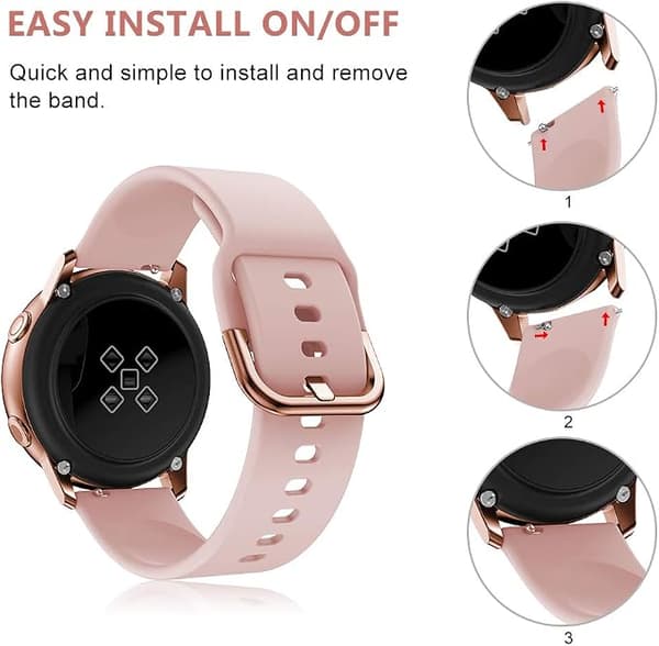 Pink - Galaxy Watch Active/Active2 40mm/44mm Urrem, 20mm