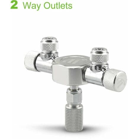 Akvarium CO2-Dispenser Regulator, Med 2 Utgångar