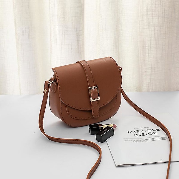 Små Aftonväskor för Kvinnor Crossbody Väska Kedja Axelväska Röd Clutch Svart Plånbok Formell Väska A916-667 Brown