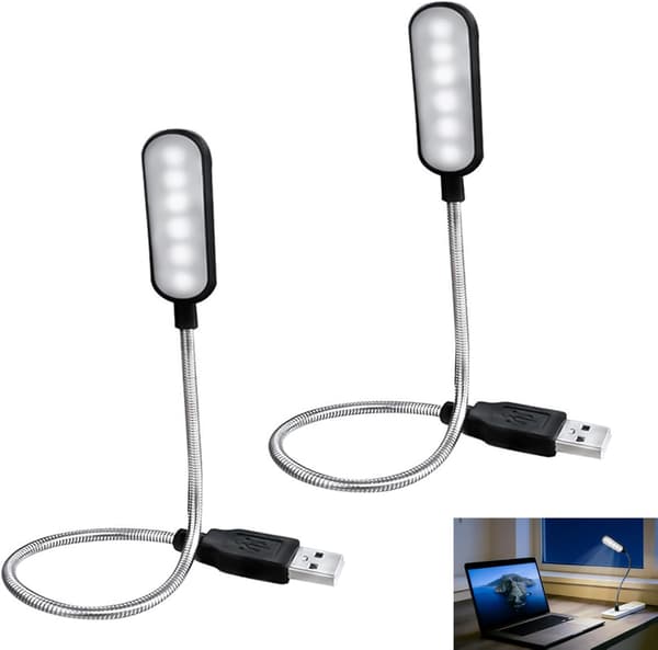 Fleksibel USB LED-lampe, dimbar USB-lampe, 6 LED svanehals fleksibel USB-lampe, datamaskin- og leselys