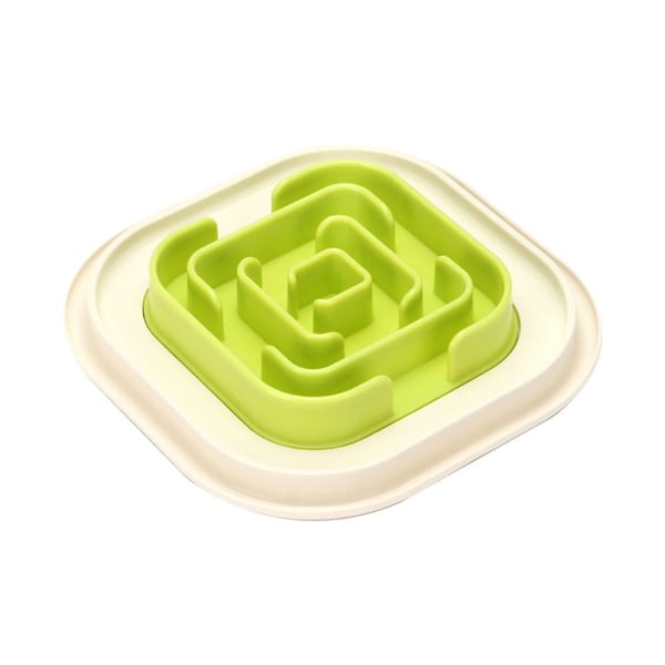 Hundebolle Pet Food Bowl Kreativ Langsom Madskål Anti-Kvælning Langsom Madskål Green Labyrinth