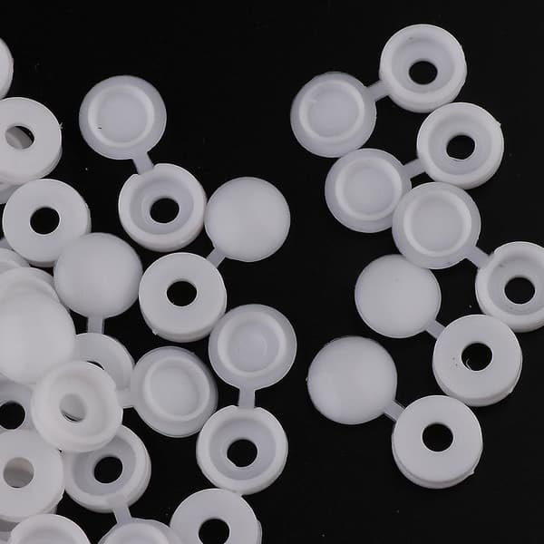 Plastisk hengselhull dekselhetter for hjemmemøbeldekorasjon hvit