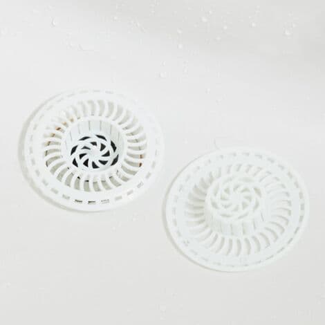 Sæt med 2 køkkenvaskfiltre, plast afløbsfilter, køkken badeværelsesfilter