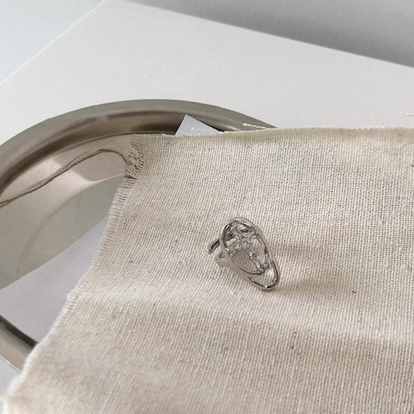 Kvinnor Flickor Metall Ihålig Cool Blank Cubic Zirconia Inlagd Fingertopp Naglar Ring 1