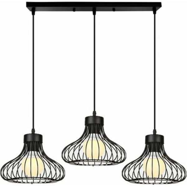 Vintage Retro Metal Teollinen Hämähäkkilamppu, Kattokruunun Varjostin Edison-Lamput E27-Kanta, Musta