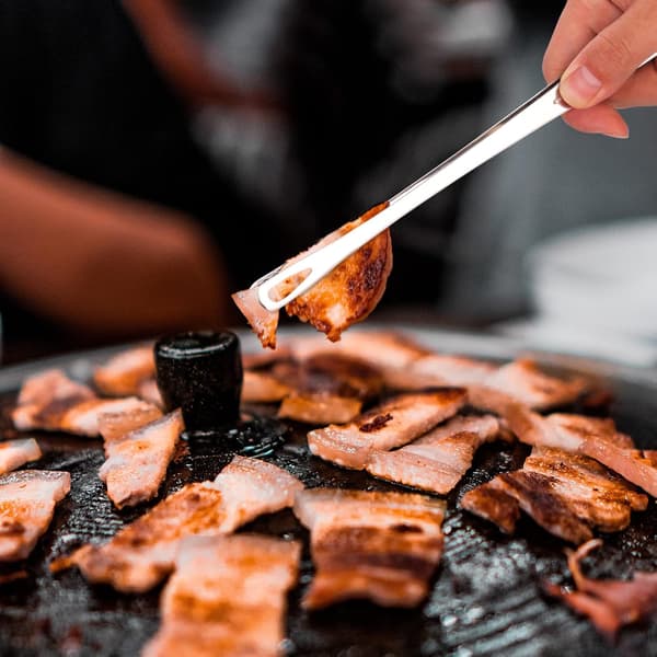 2 grilltänger i rostfritt stål, matlagningstänger, köksmat
