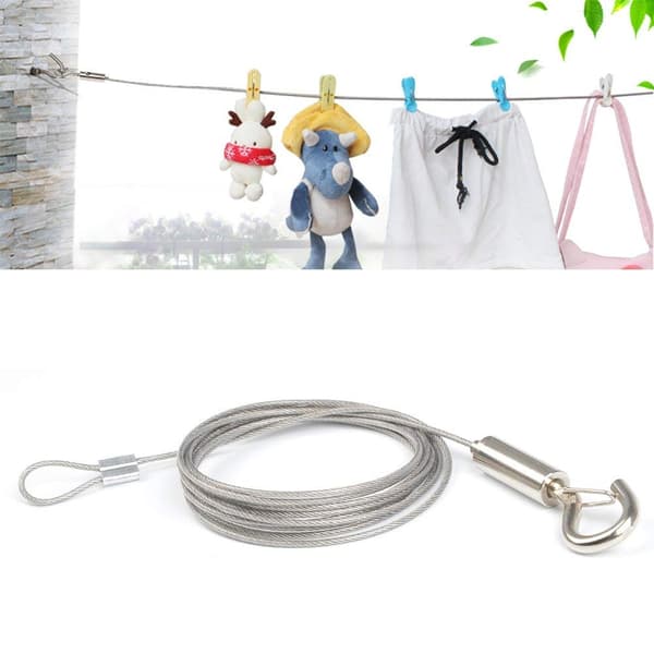 2 Set Justerbara Bildhängande Tråd med 2 Krympslang & 2 M4