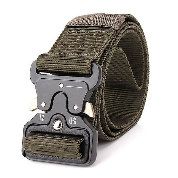 3,8 cm Taktiskt Nylonbälte för Utomhusvandring Sport Midjeband Armé Militärt Spänne Midjebälte Brown