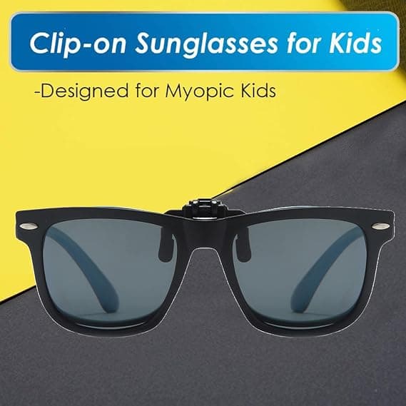 1 st Clip-on Solglasögon Polariserade Junior Clip-on Solglasögon över