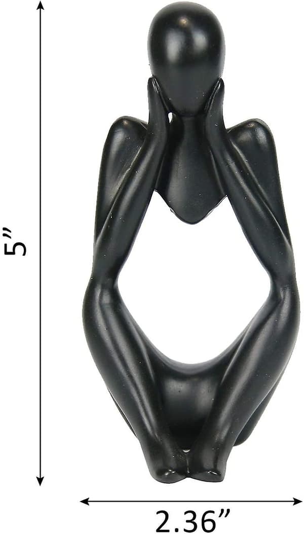 Abstrakt Mini Figur (Svart pensé) Ornament