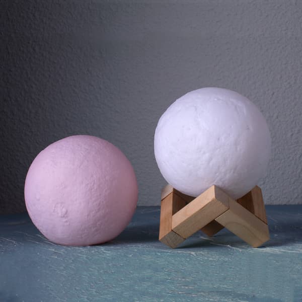 3D Månelampe, ALED LIGHT LED Natlampe 3 Farve Touch Luna