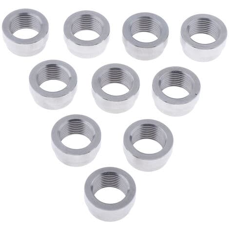 10-pack 3/8 NPT Aluminium Svetsmuttrar Lödbandssats