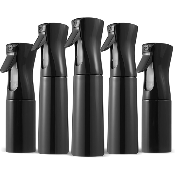 Sprayflaskor, 5-pack. Kontinuerlig hårspray, växtspray, rengöringsspray, fin dimma vattenspray.