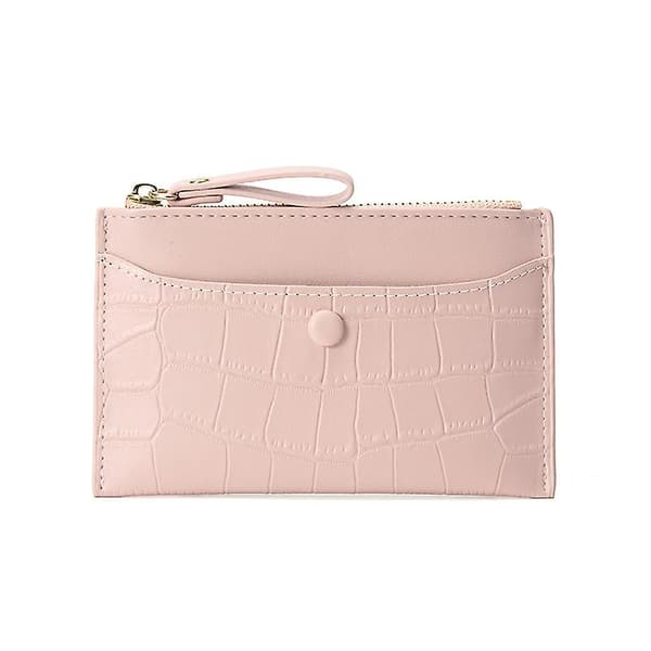 Enkel kort mini-plånbok för kvinnor (beige)