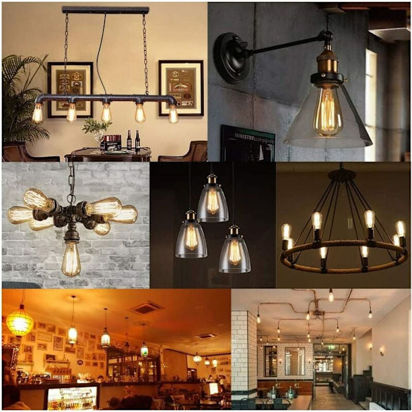 Retro Edison LED-lampa ST64 Brun Dekoration (4W 220V 2700K(Varmvit))，för vardagsrum, sovrum, badrum, etc.