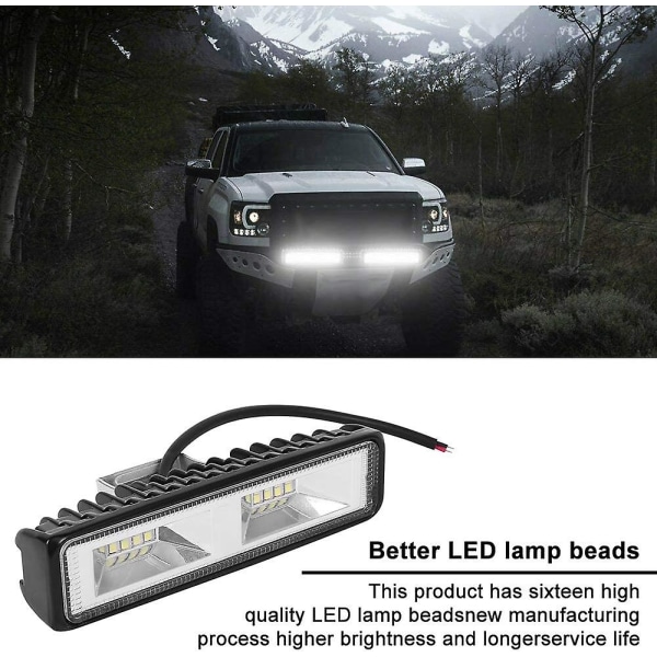 2 st Led arbetsljus, Led arbetsljus för fordon Båt Lastbil Bil Suv Atv 48w 12-30v