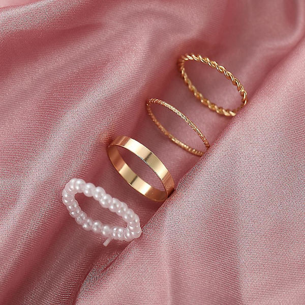 Ringsæt Vintage Guld Farve Modesmykker  B2526