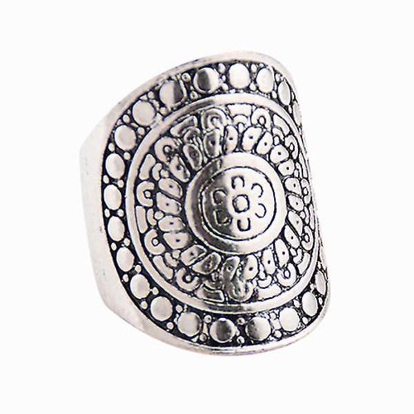 Nyt Bohemian Vintage Skåret Totem Etnisk Sølvbelagt Midi Ringsæt 4 stk