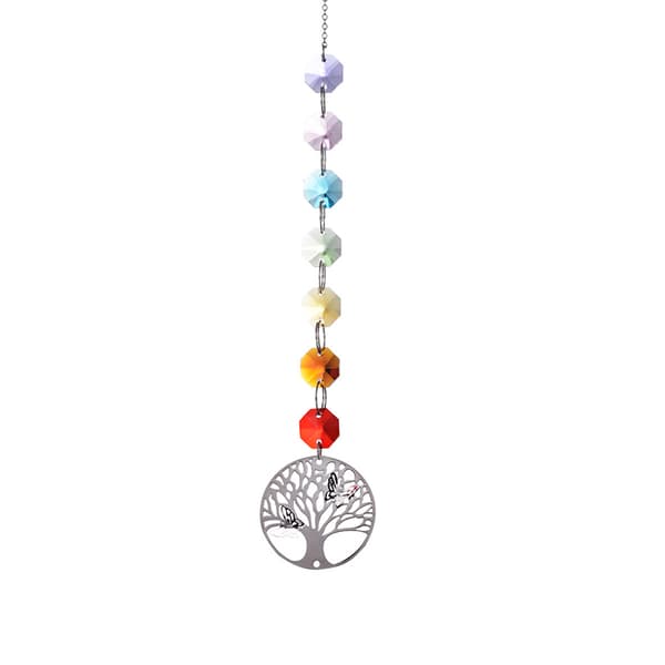 6 stk. Regnbuekrystall Vinkel Solfanger Chakra for Vindusgardin