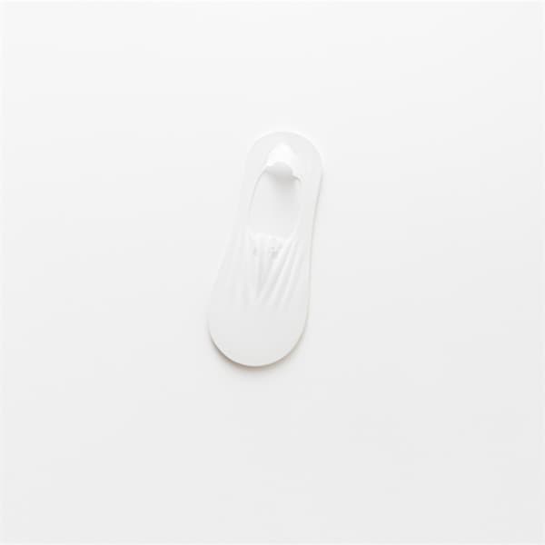 Usynlige sokker for kvinner med lav munn, silikon, sklisikre sokker White 5pcs