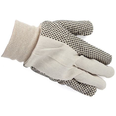 Strikkede bomullsvanter, hagehansker, prikkete, lette 11*25cm 2 par