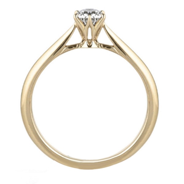 Ring Seks-klør Elegant Legering Kubisk Zirkonia Ring For Fest Golden US 5