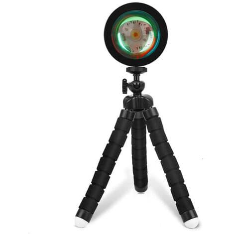 Solnedgangslys, Solnedgangslys, 16 farveprojektor med stativ, Solnedgangs-halo, USB Regnbue LED-lys, Romantisk visionslys, 3