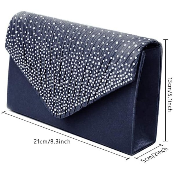 Damer Kveldsvesker Brudesko Veske Håndveske A916-147 Dark Blue
