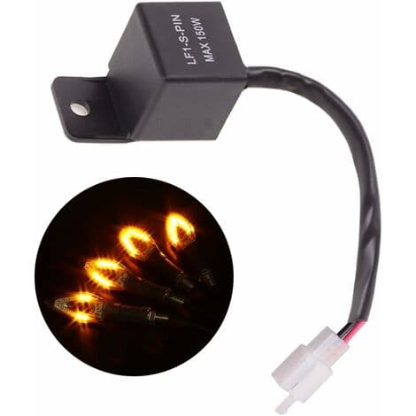 Universal 2-polet motorcykel LED-blinkrelæ Fonepro Hyper Flash blinklys