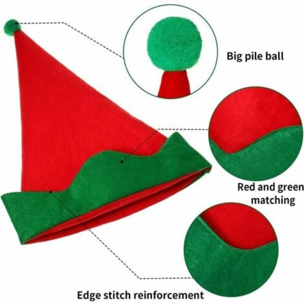 Röda Filttomteluvor, Jultomteluva, Julpartykostym, Favoriter, Presenter, Tillbehör för Tonåringar