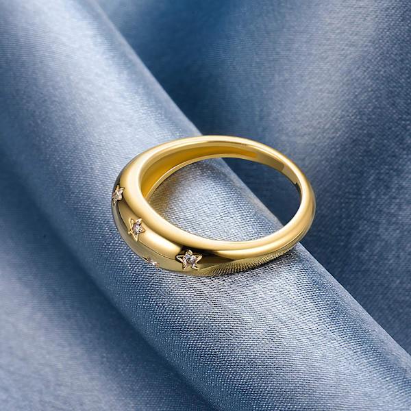 Elegant och Stilig Stjärnformad Ring i Legering - Perfekt för Förlovning US 6