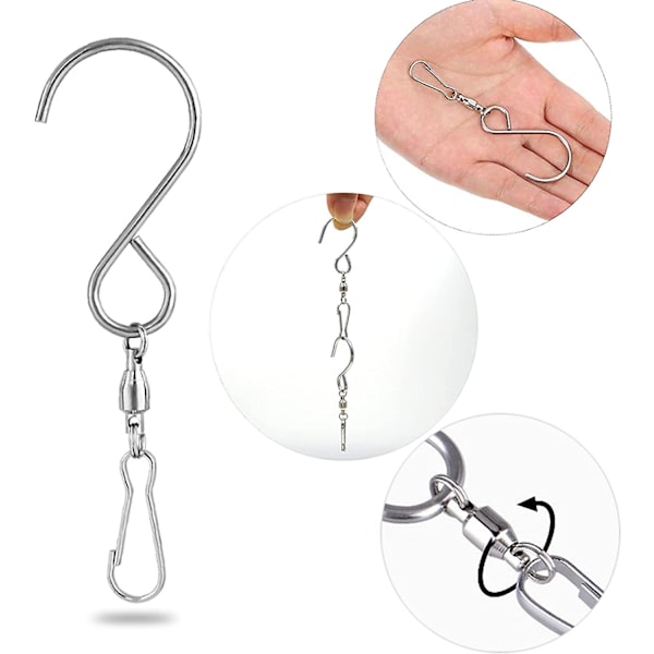 20 st Vindspel S-krokar Rostfritt Stål Vindspel Swivel Krokar Vindspel Swivel S-krokar För Vindspel Vindspel Swivel Krokar Klämmor Klockor
