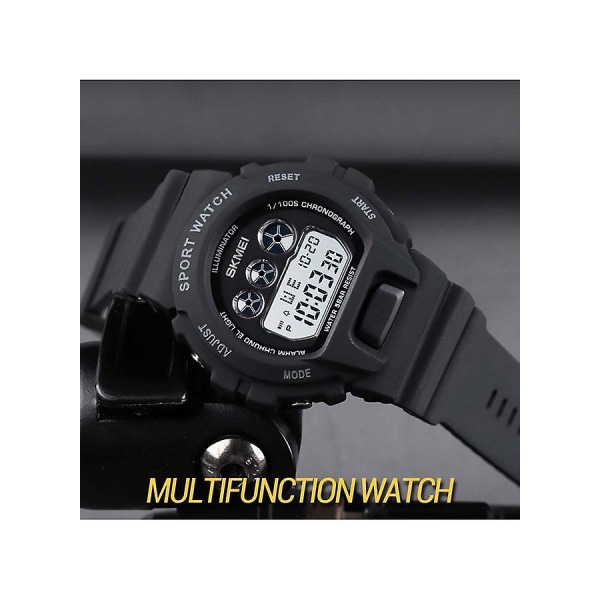 Multifunktionell LCD-skärm för män Cool Sport Watch 5771bk