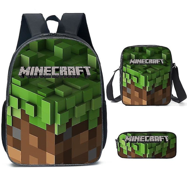 Minecraft Game Three-piece Backpack-G13