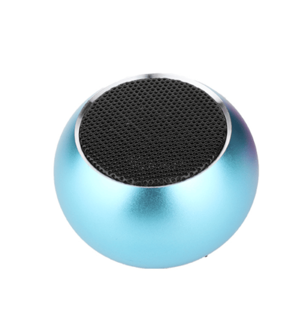 Trådløs bluetooth-høyttaler, mini bærbar utendørs bluetooth-høyttaler i metall (blå)