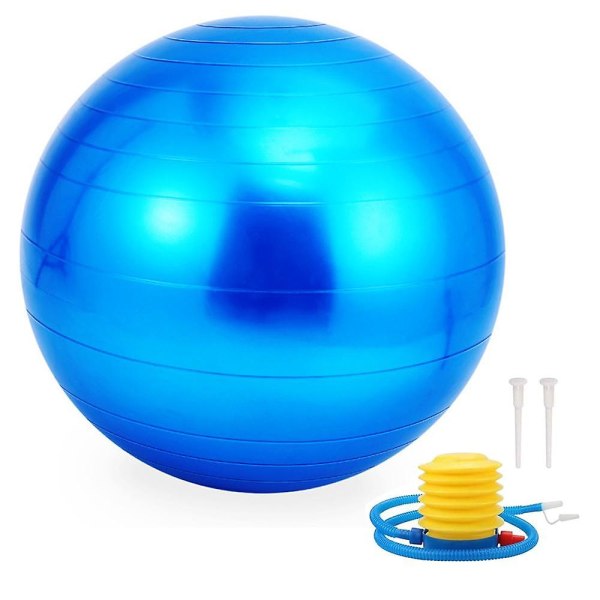 Träningsboll Yogaboll, för fitness, balans, stabilitet, sjukgymnastik, snabbpump ingår Blue 65CM