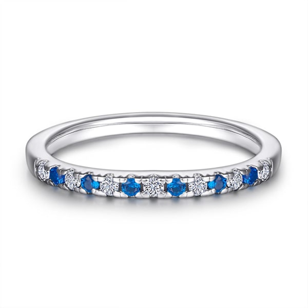 Elegant Damring i Modern Stil, Silver Effekt, Snygg Smycke för Kvinnor Platinum US 7 C