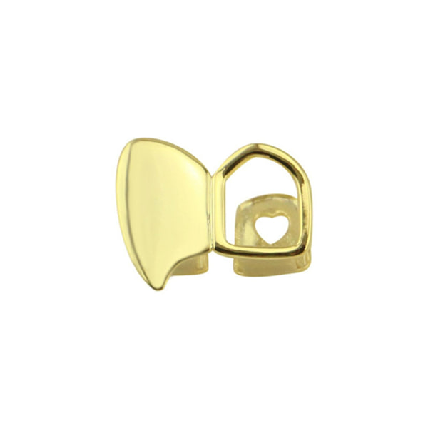18k Pläterade Guld Tandgrill Övre Tandgrillhatt Trendiga Tandtillbehör Universal För Kvinnor Gold Double Canines