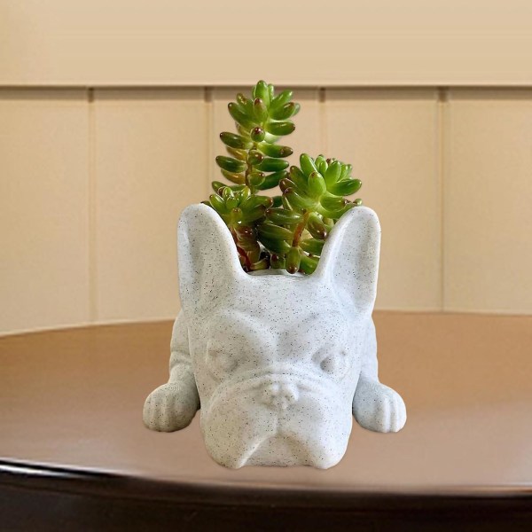 Blomkruka Fint utförande Anti-deformering Kreativt dekorativt harts Hundform Växtbehållare Hemförsörjning