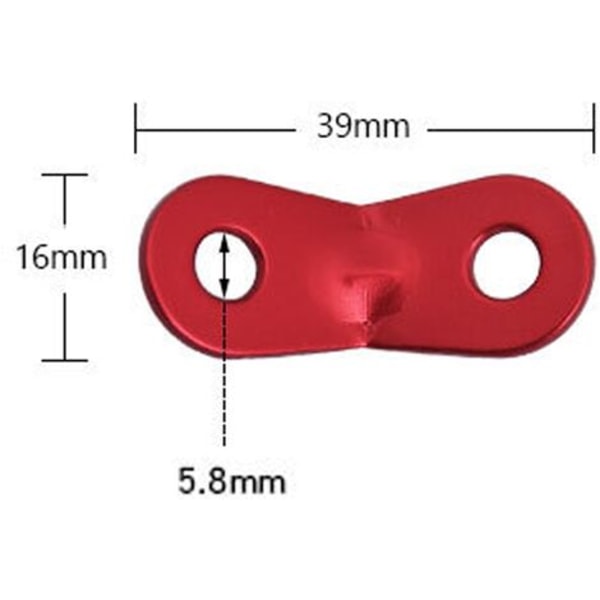Reptåtspannare i aluminiumlegering, 4 st, hållbar, halkfri repjusterare för tältpresenning, vandring, camping, R