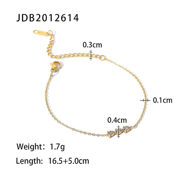 Armband Provmodell Daglig Outfit Metalliskt Element B1415