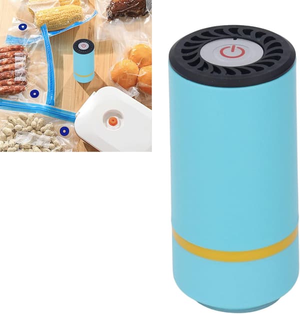 1 Stycke (Blå) Vakuumförpackningsmaskin, Hög Effektivitet Vakuum