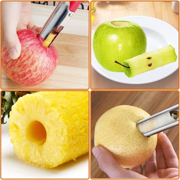 1 stykke (rød) Æblekernefjerner til æble, pære, peberfrugt