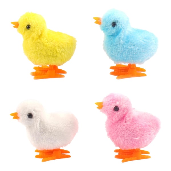 Hoppende kyllinge-optrækningslegetøj - Sjovt kyllinge-hoppe-optrækningslegetøj Yellow