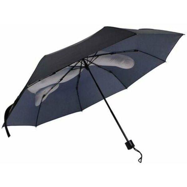 Svart Roligt Mellanfinger Design Snygga Mode Paraply