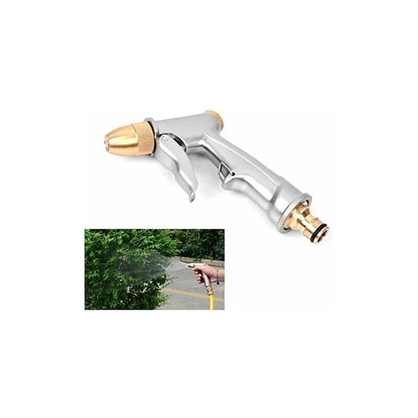 Trädgårdsmultifunktionell kopparpläterad sprinkler högtrycksbiltvätt vattenpistol,